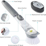 Automatic Kitchen Cleaning Brush with Rechargeable Handle & Multiple Heads