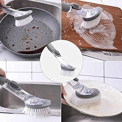 Automatic Kitchen Cleaning Brush with Rechargeable Handle & Multiple Heads
