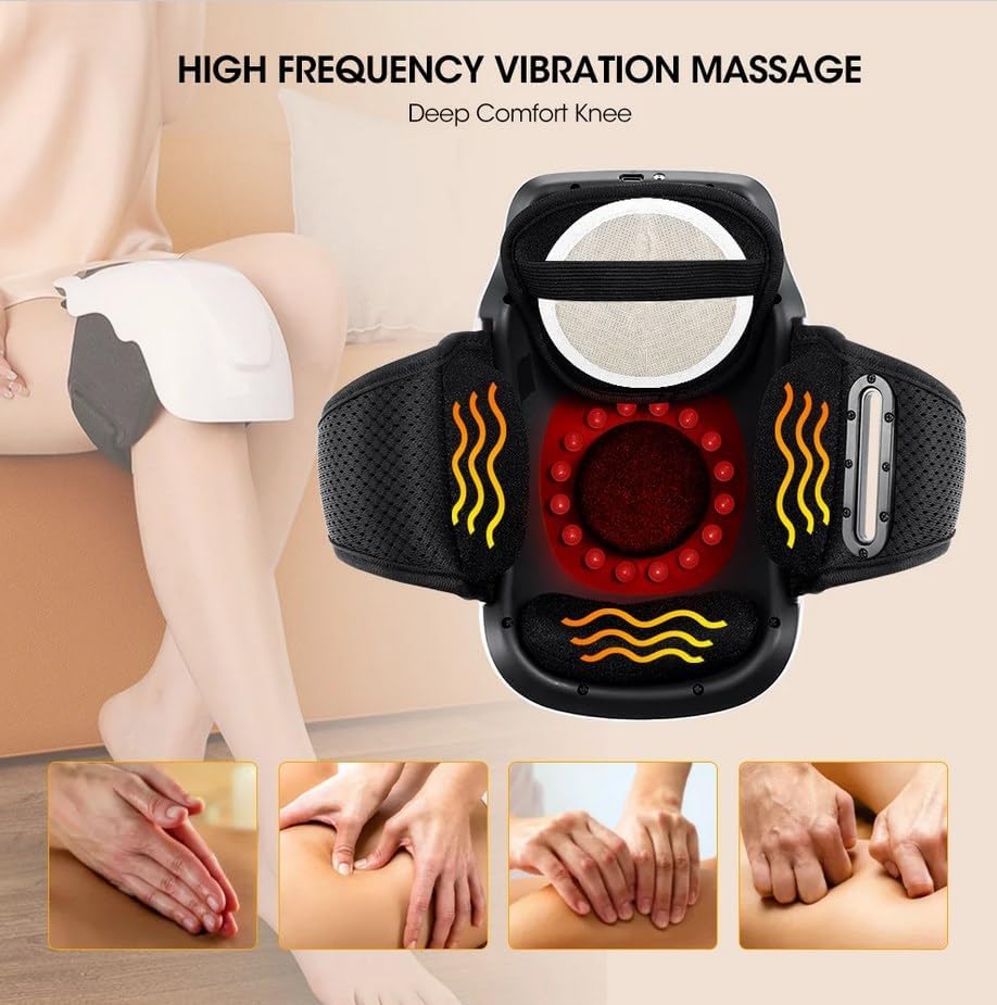 Electric Heated Knee Massager for Pain Relief and Recovery