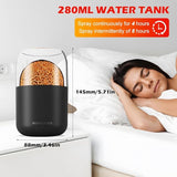 Flame Effect Fire Humidifier with LED Light and Aromatherapy