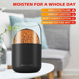 Flame Effect Fire Humidifier with LED Light and Aromatherapy