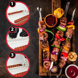 Stainless Steel Kabab Maker Tool for Easy Skewering & Grilling