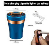 Portable Mini Car Ashtray with Lid and LED Light