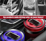 Portable Mini Car Ashtray with Lid and LED Light
