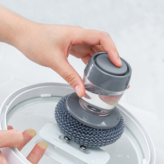 Liquid-Adding Pot Washing Brush