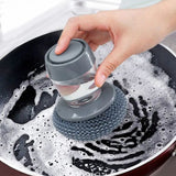 Liquid-Adding Pot Washing Brush